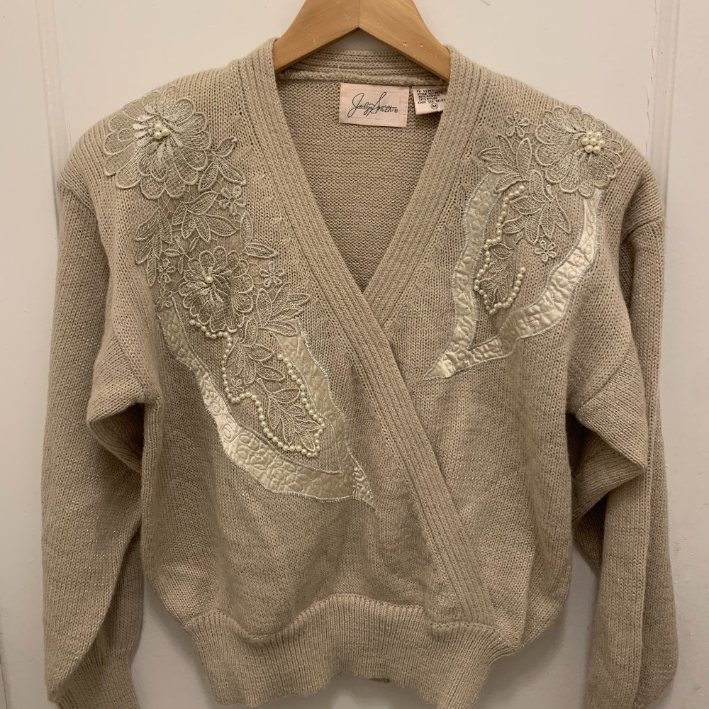 Vintage Jaclyn Smith Beaded Sweater 80's